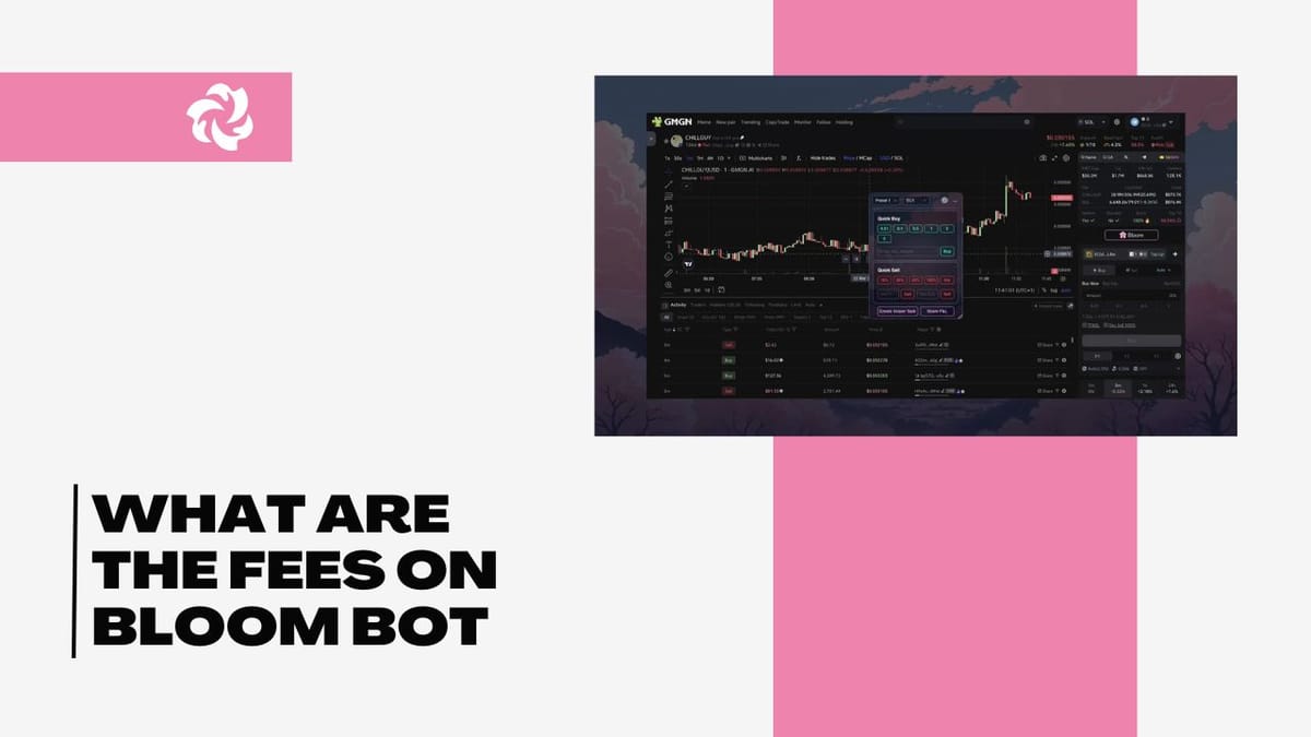 a graphic for the article What Are The Fees on Bloom Bot